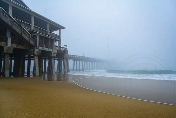 Misty pier